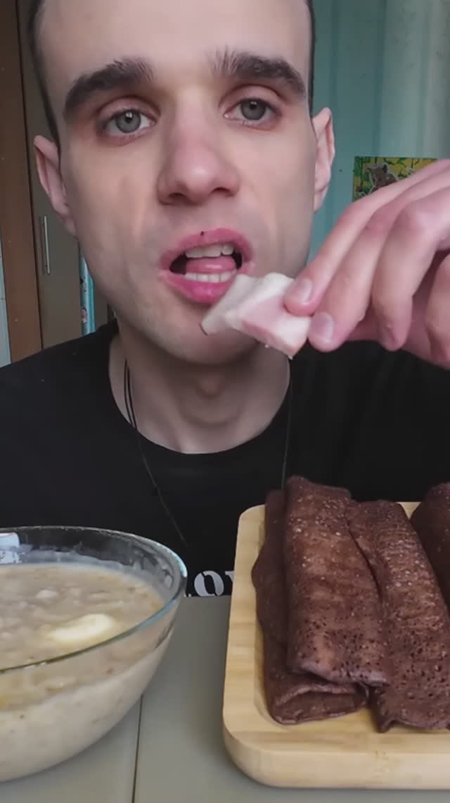 ЗАВТРАК : КАША / ЛЕПЕШКА / БЕЛЯШ / БЛИНЫ / ОБЖОР / ЕДА / МУКБАНГ