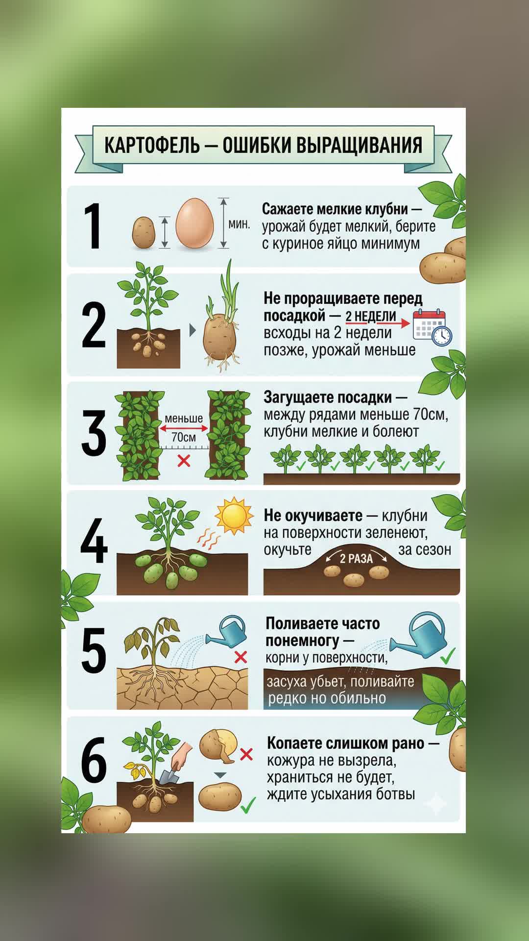 Какие совершаете ошибки при выращивании картофеля