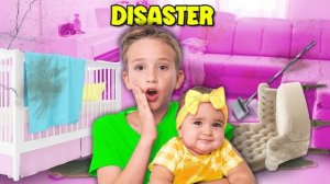 Влад заботится о новорожденной сестре 24 часа!!