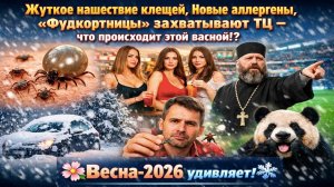 Шок-Весна: 140 клещей на мужике, снег в апреле, фудкортницы беснуются, тренер в рясе!