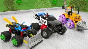 Полицейская машина, Песок для упражнений, Автомобиль, игрушка, радужная машина, Розовый теннис