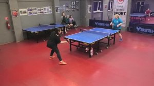 1/4 БЛИЦ-турнир Чирков/Нельсон (1422) - Мухаметов/Киреева (1027) 22.03 настольный теннис СПб
