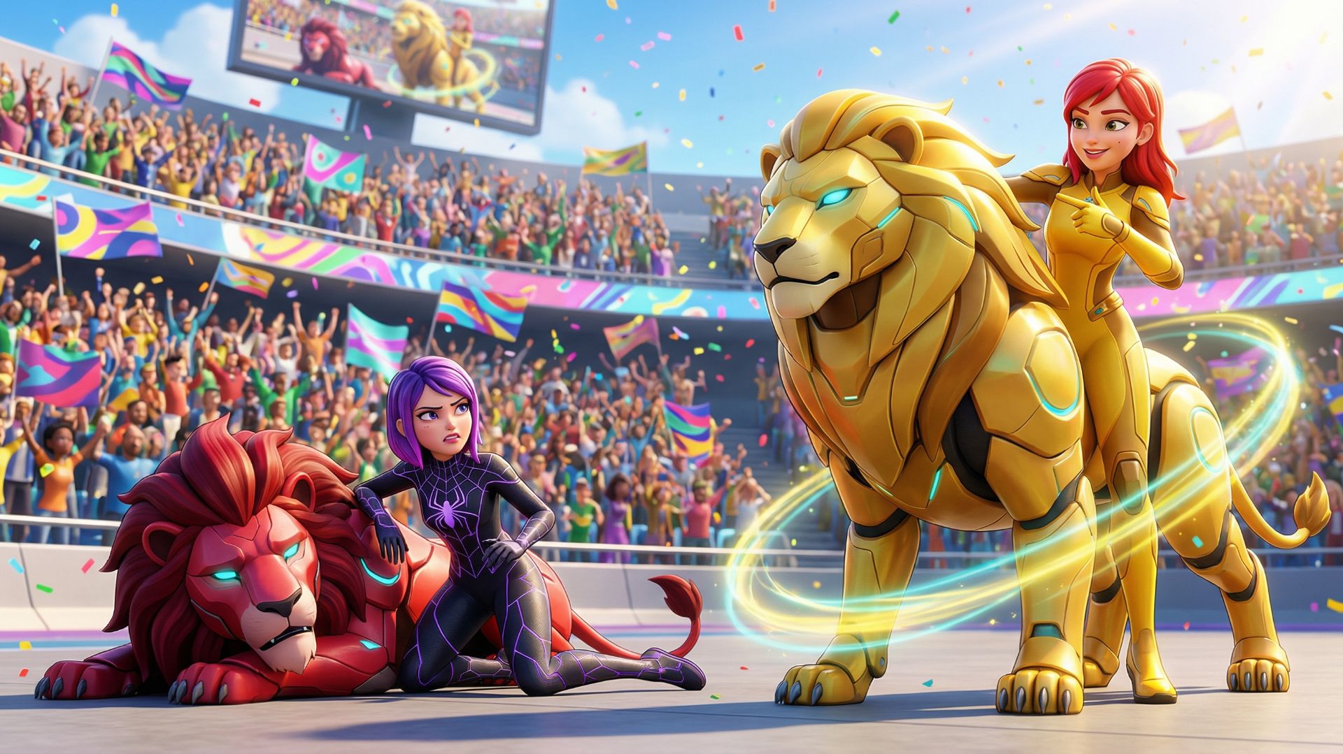 СЕМЬЯ РУМИ ПРОТИВ СЕМЬИ МИРЫ: МИРА ВЫИГРЫВАЕТ ЧЕМПИОНАТ ПО ЛЬВИНЫМ ГОНКАМ «ПАУЭРМЕН» — KPOP