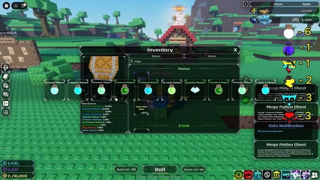 SOL'S RNG | ОТКРЫЛ 500 MEGA POTIONS CHESTS | ЧТО ВЫПАЛО???