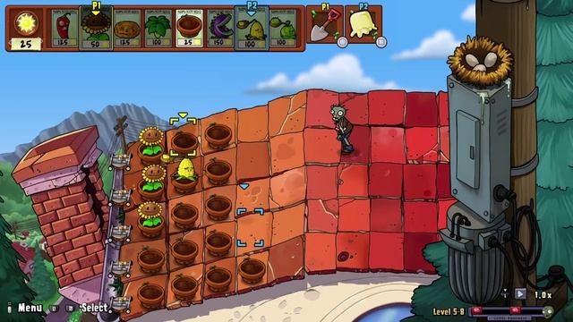 Играю с другом в PVZ Replanted