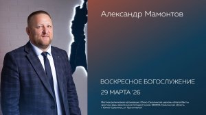 Александр Мамонтов / 29.03.2026