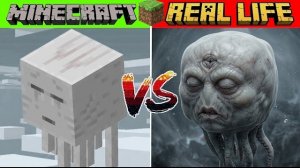 Ванильные мобы и предметы Minecraft в сравнении с реальной жизнью
