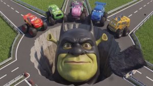 Мультики для детей | Тачки 😱 Маквин против Огромных Ям! Выживут ли Машины?