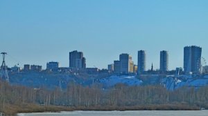 Вид на новостройки Нижнего Новгорода с левого берега Волги || Нижегородский р-он || Март 2026