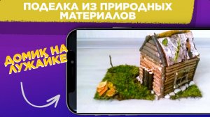 Поделка из ПРИРОДНЫХ МАТЕРИАЛОВ / Поделка ДОМИК НА ЛУЖАЙКЕ