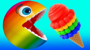 Учим диких животных с пакман для детей. Игрушки с животными для детей. Веселое приключения с Пакман