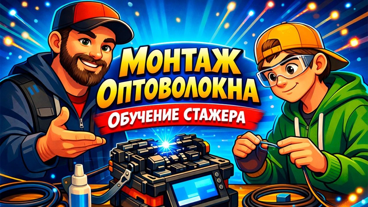 МОНТАЖ ОПТОВОЛОКНА ОТ И ДО (ОБУЧЕНИЕ СТАЖЁРА)