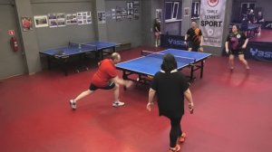 I ф. Михайлов/Стратонова (1324) - Чирков/Нельсон (1422) настольный теннис 22.03 Парный МИКСТ турнир