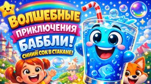 Чарующее приключение с игристым голубым соком в бокале!