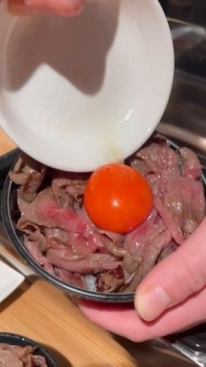 Мраморная говядина с рисом.