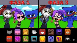 СПРУНКИ Сигма Прототип, Лили и Хагги Вагги Фаза 1 VS Фазы 3 — Poppy Playtime 5 мод