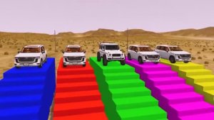 Мультики для детей и малышей . Мультики про машинки . Яркие машинки преодолевают препятствия .