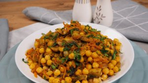 Плов с нутом и грибами