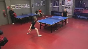 3..4 БЛИЦ-турнир Ким/Бандукова (1180) - Закзун/Орлова (1158) 22.03 настольный теннис СПб