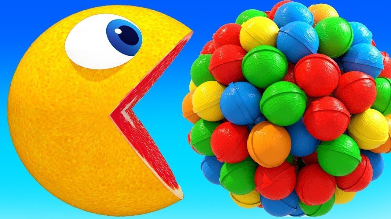 Веселое приключения с Пакман - Учим диких животных для детей - Игрушки с животными для детей