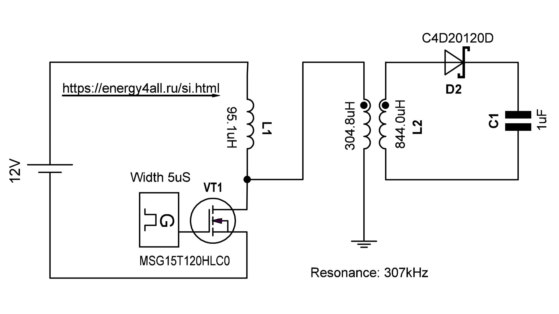 Обмен энергии ЭДС самоиндукции с землёй в резонансе.