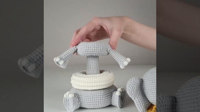 Пирамидка слон крючком #shorts