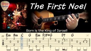 THE FIRST NOEL на Гитаре. Уроки Гитары. Ноты и табы для Гитары Easy Fingerstyle