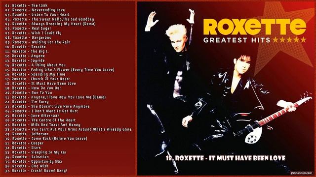 Roxette - Лучшие песни / Коллекция хитов / музыка