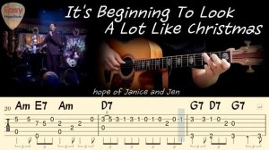 IT'S BEGINNING TO LOOK A LOT LIKE CHRISTMAS на Гитаре. Уроки Гитары. Ноты и табы Easy Fingerstyle
