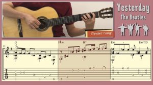 YESTERDAY The Beatles на Гитаре. Уроки Гитары. Ноты и табы для Гитары Rainy Day Studio