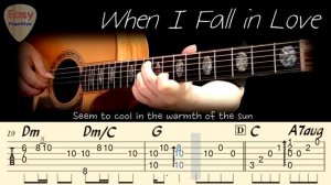 WHEN I FALL IN LOVE Nat King Cole на Гитаре. Уроки Гитары. Ноты и табы для Гитары Easy Fingerstyle