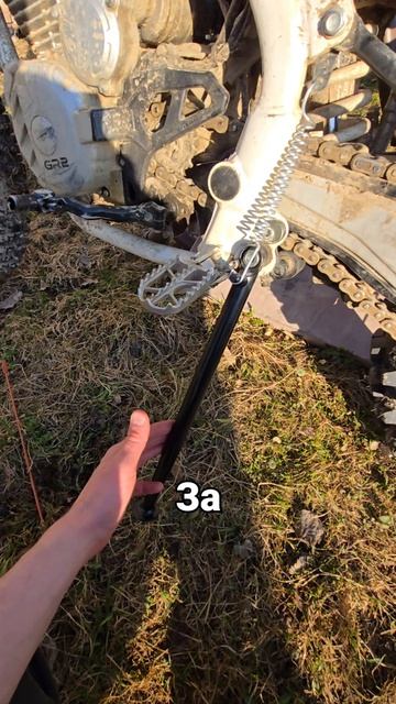 Установил новую подножку.  Старую я утопил в речке😂