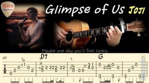GLIMPSE OF US Joji на Гитаре. Уроки Гитары. Ноты и табы для Гитары Easy Fingerstyle