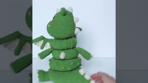 Пирамидка дракон крючком #shorts Stacking toy Dragon Crochet pattern
