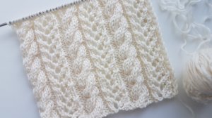 🌀 Современный комбинированный узор с ажуром и жгутами. Подробный МК 🌀