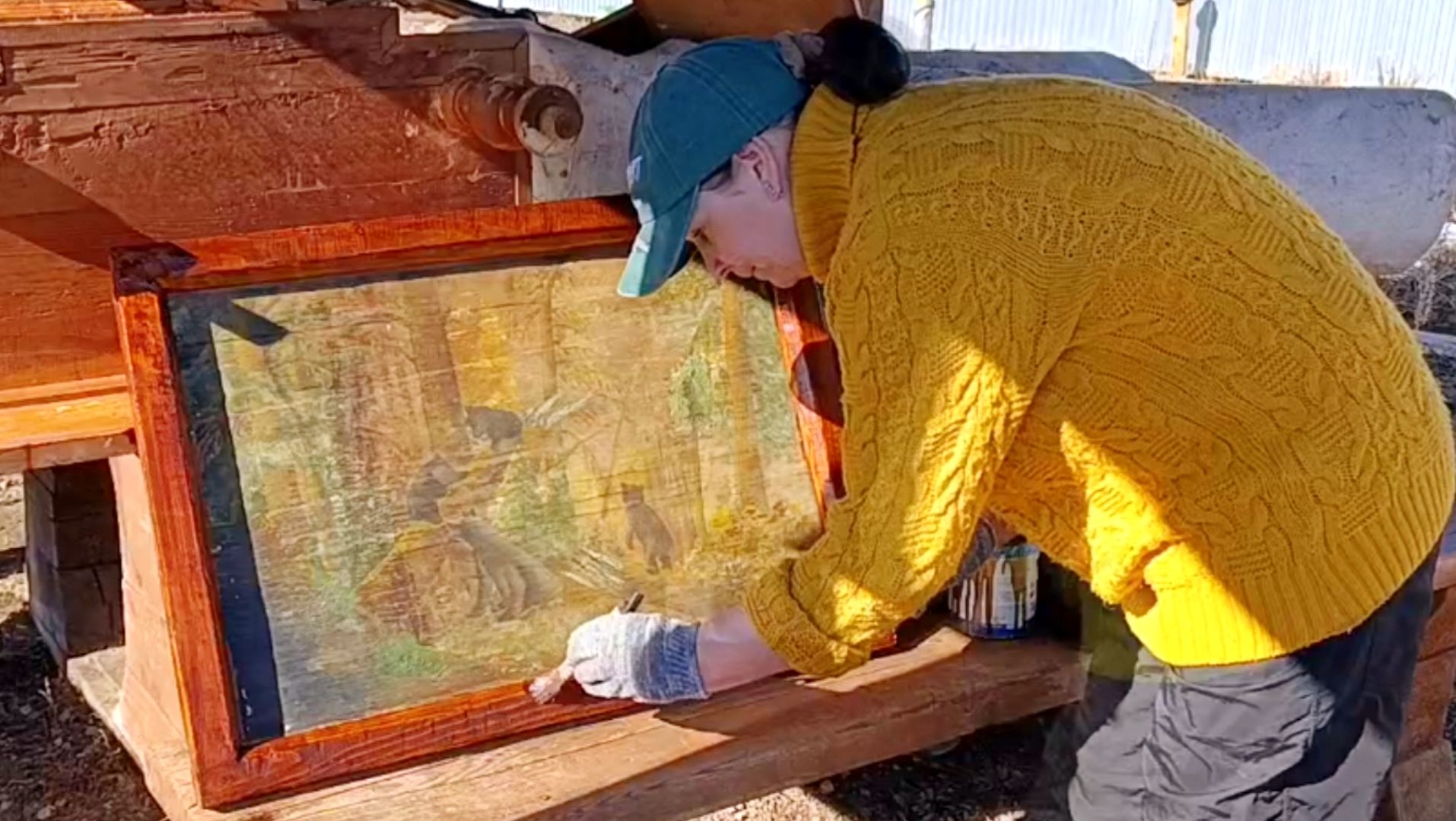 Чувствую себя Малевичем 👩🎨Реставрирую картину 🖼️🎨🖌️