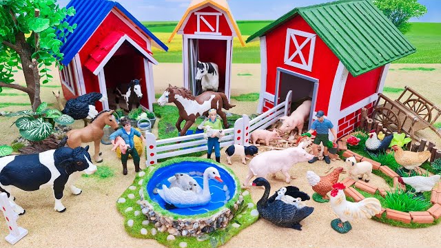 Самая креативная диорама для загородной фермы | Скотный двор для лошадей и крупного рогатого скота |