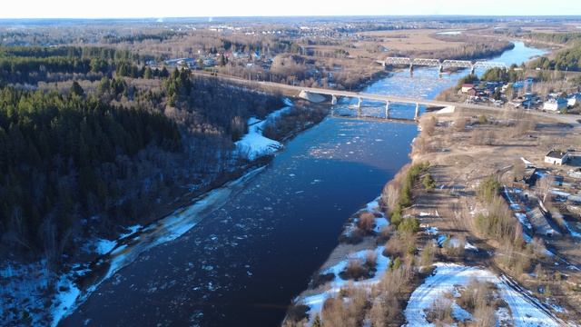 Ледоход р.Вага 28 марта 2026