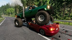 BeamNG Drive - Аварии с высокоскоростным движением автомобилей