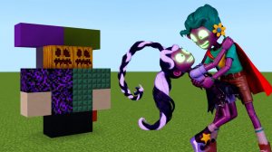 Аддон Poppy Playtime: Светящаяся Лили Лавбрейдс и Рори Редкейп в Майнкрафт