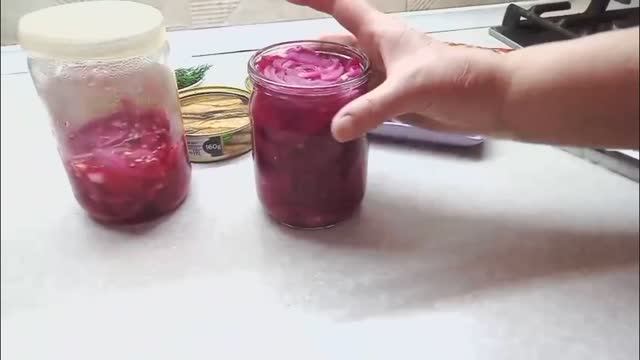 мариную красный лук