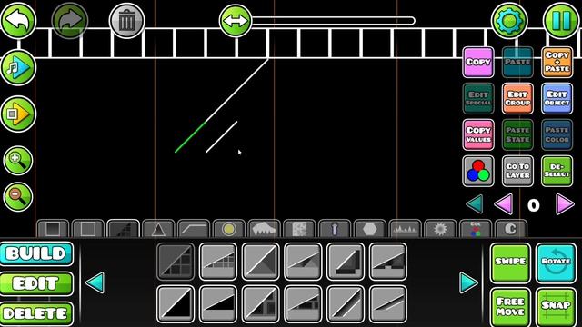 Geometry Dash 3 часть(Секретный Гость) Постройки За 1 минуту,5,10