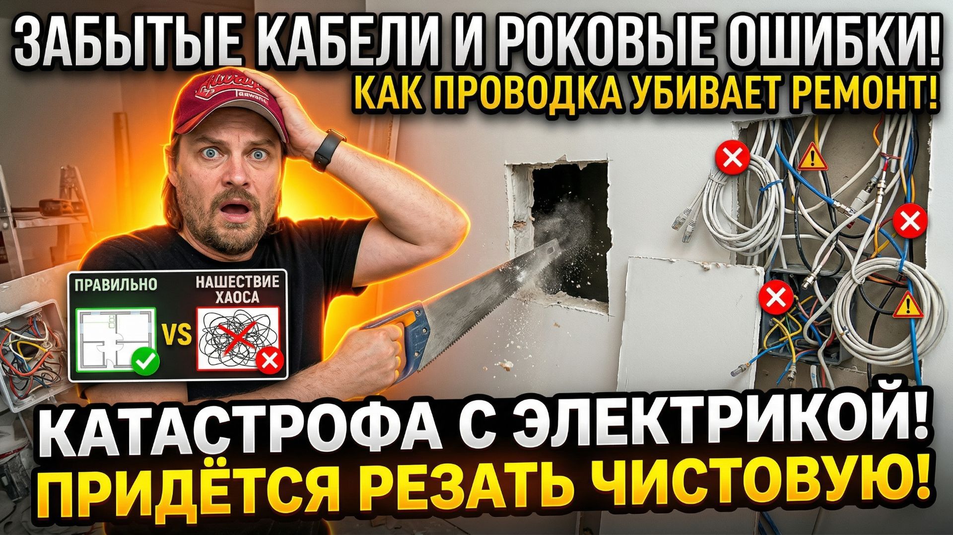 Сгорит дом или придётся штробить чистовую отделку? Жёсткий разбор электромонтажа смотреть онлайн
