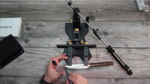 190. Заточка кухонного ножа из стали Cromax 63,5 HRC, сборный комплект абразивов