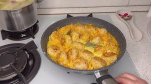 Эти фрикадельки в сливочном соусе просто тают во рту❗🔥 Очень простой рецепт❗🔥