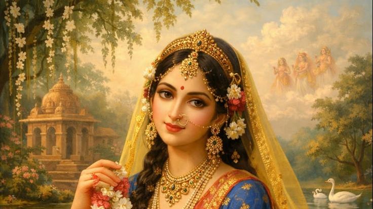 Жаждать служить Радхе Мадхаве с сильным чувством стремления.