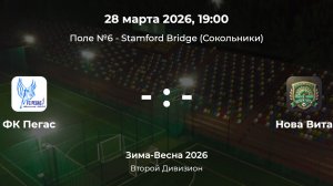 Второй Дивизион. Пегас - Нова Вита. Лига CityFootball