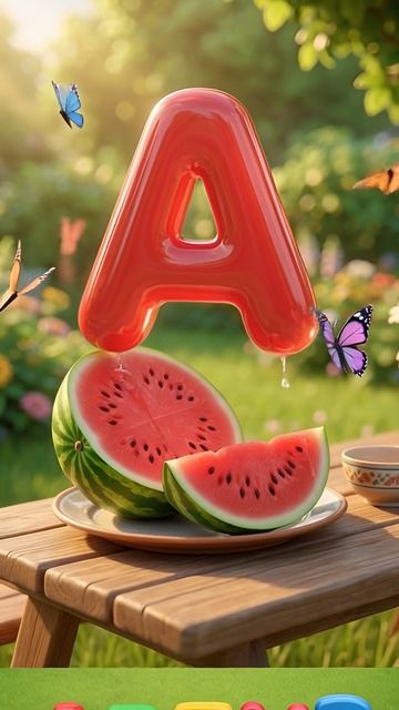 🍉 Буква А — Арбуз!