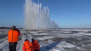 Взрывные работы начались на Северной Двине