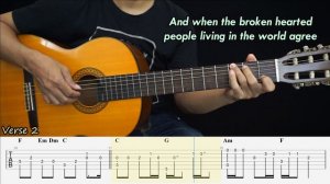 LET IT BE The Beatles на Гитаре. Уроки гитары. Ноты и Табы для Гитары Yunus Guitarist